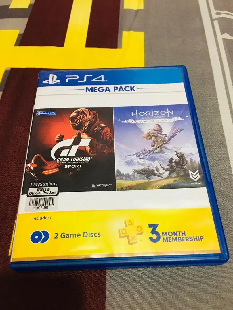 Bluray Disc Megapack Granturismo Sport & Horizon Zero Dawn PS4