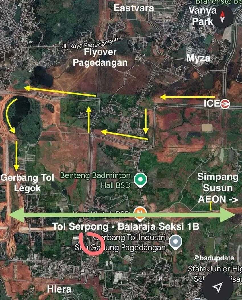 Dijual Kavling Pagedangan  Row Jalan Ramai Cocok Untuk Berbagai Usaha