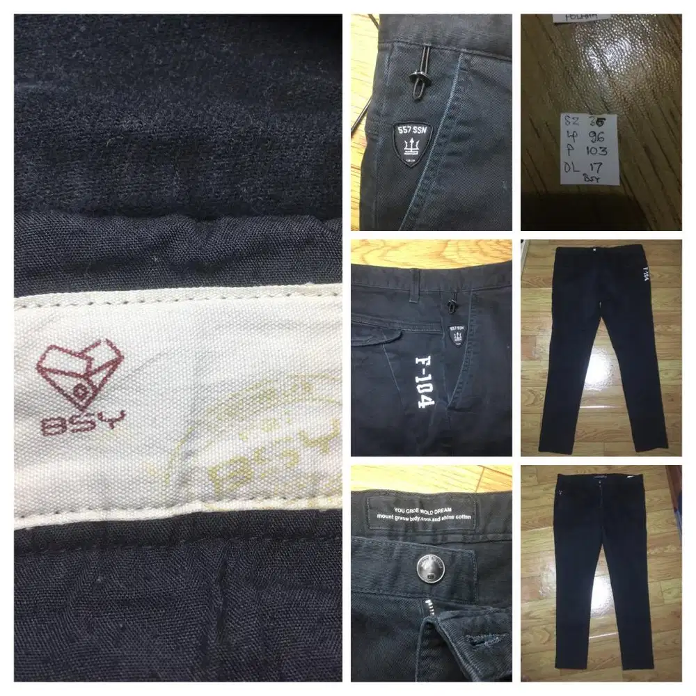 Celana jeans chino branded33-36