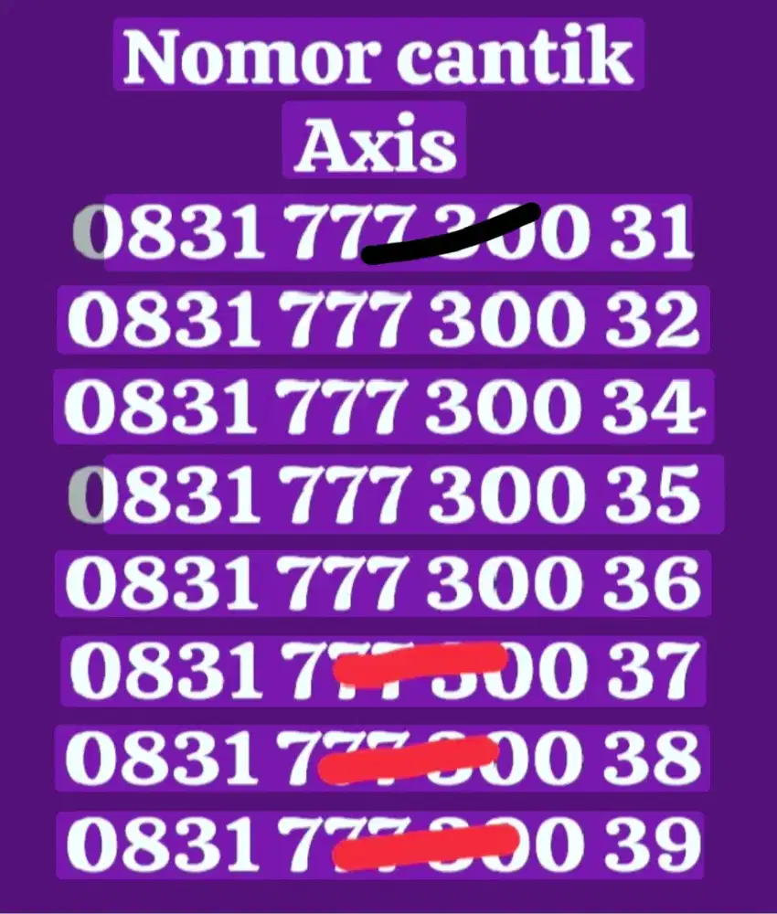 NOMOR CANTIK AXIS