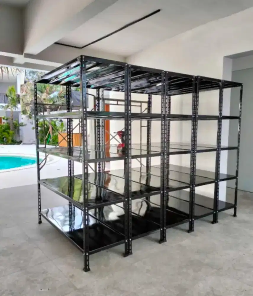 Rak besi siku susun penyimpanan rak serbaguna murah rak laundry arsip