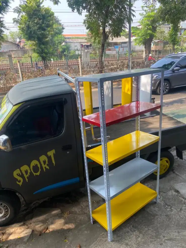 Rak besi serbaguna murah Rak laundry pakaian rak susun penyimpanan