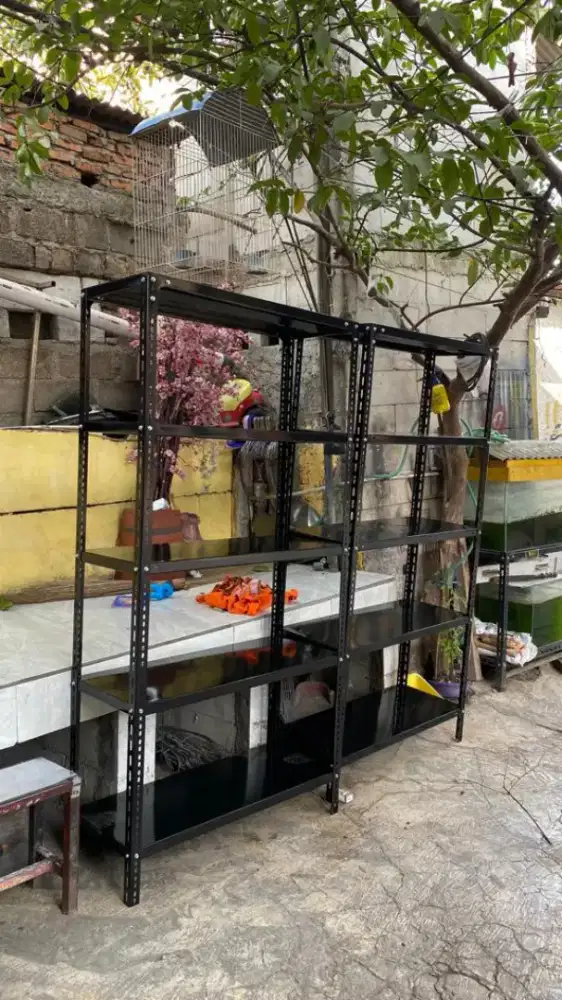 Rak besi susun laundry pakaian murah anti karat rak sembako gudang