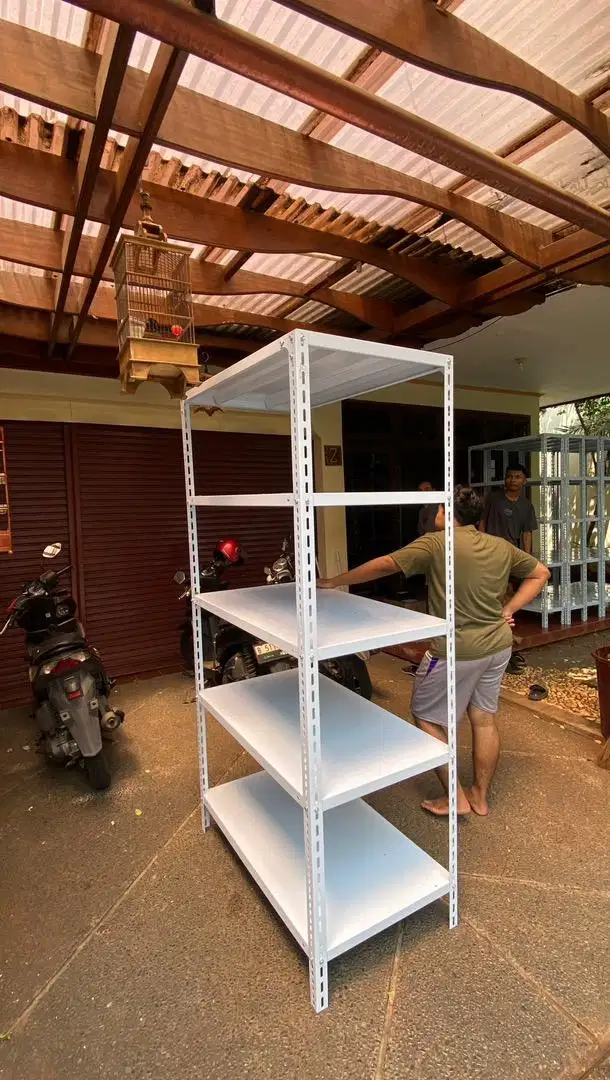 Rak besi siku serbaguna Rak siku bolong murah Kokoh Rak sembako gudang