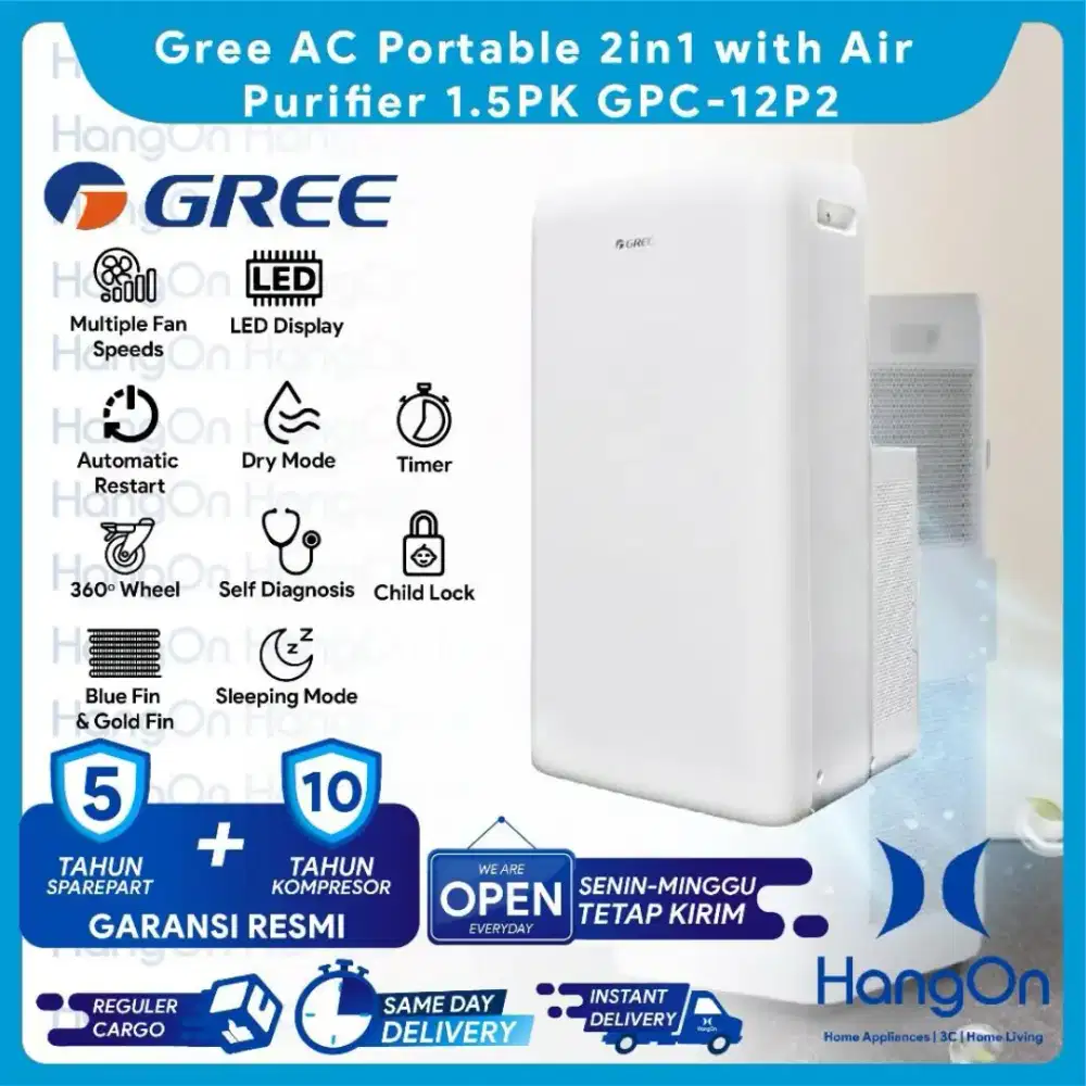 AC PORTABLE GREE 1.5 PK (JUAL RUGI)