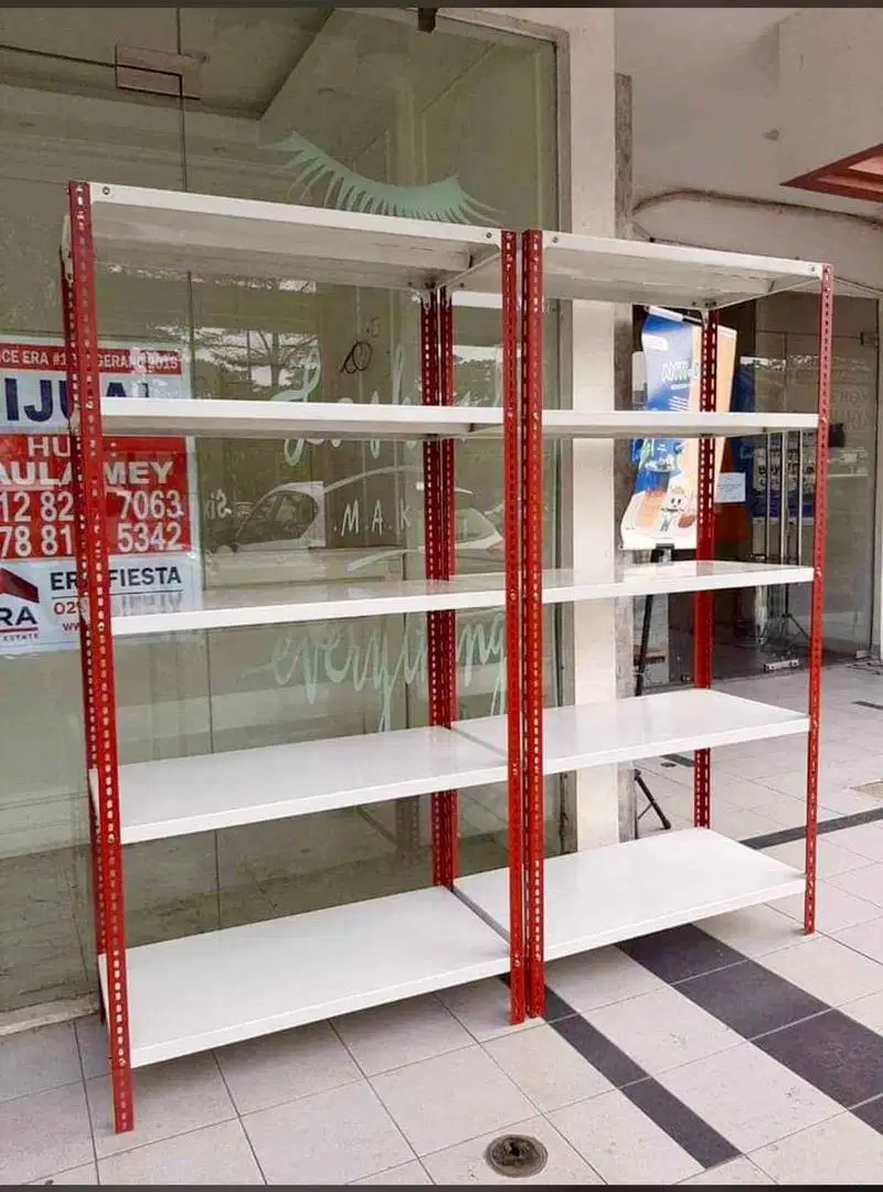 Rak besi siku susun Rak laundry pakaian murah kuat Rak besi siku