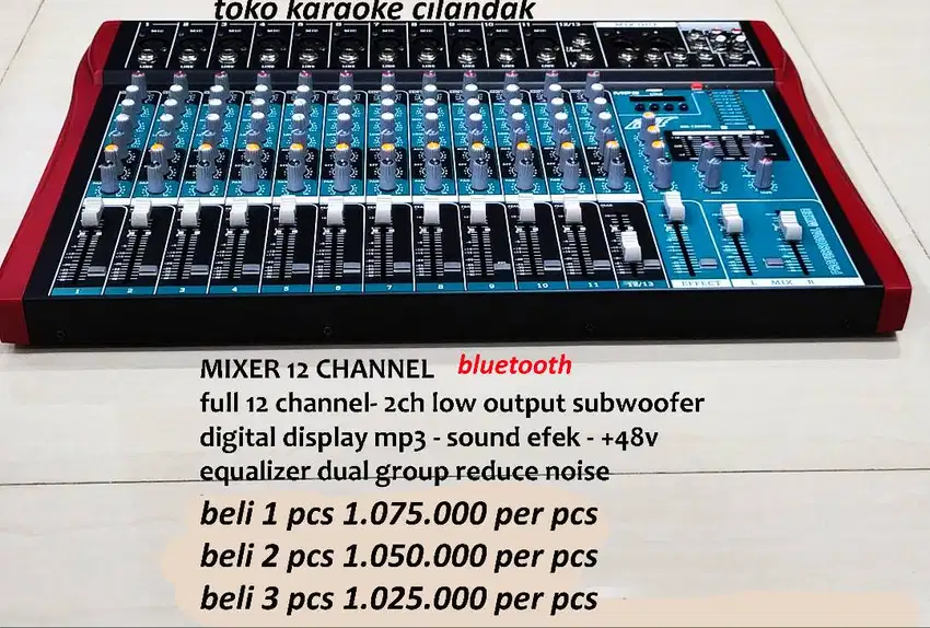 MIXER 12 CHANNEL full 12 channel- 2ch low output subwoofer digital