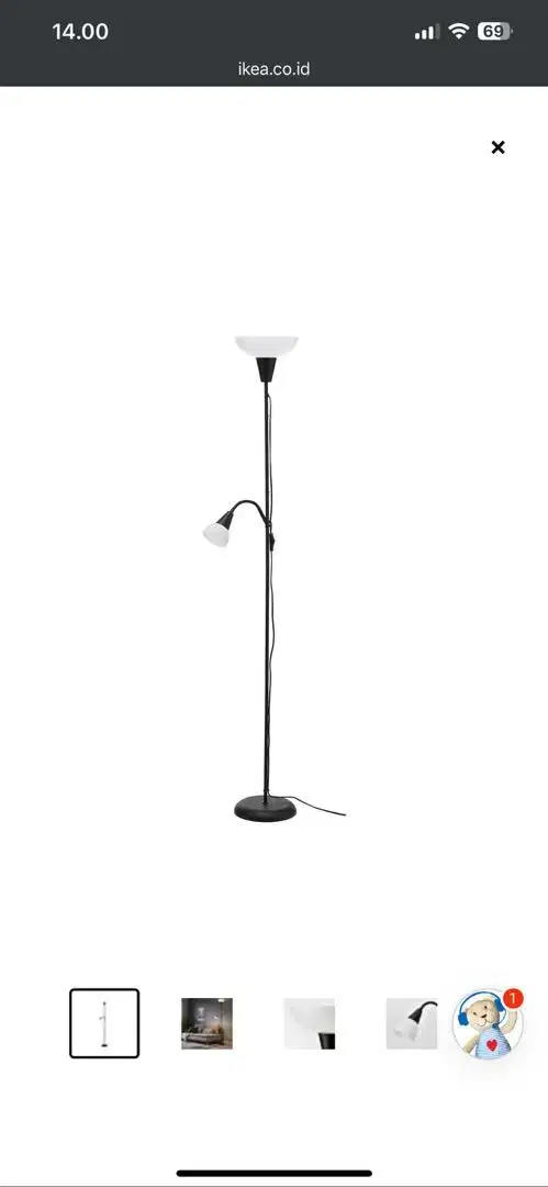 IKEA TAGARP Lampu Stand Lamp