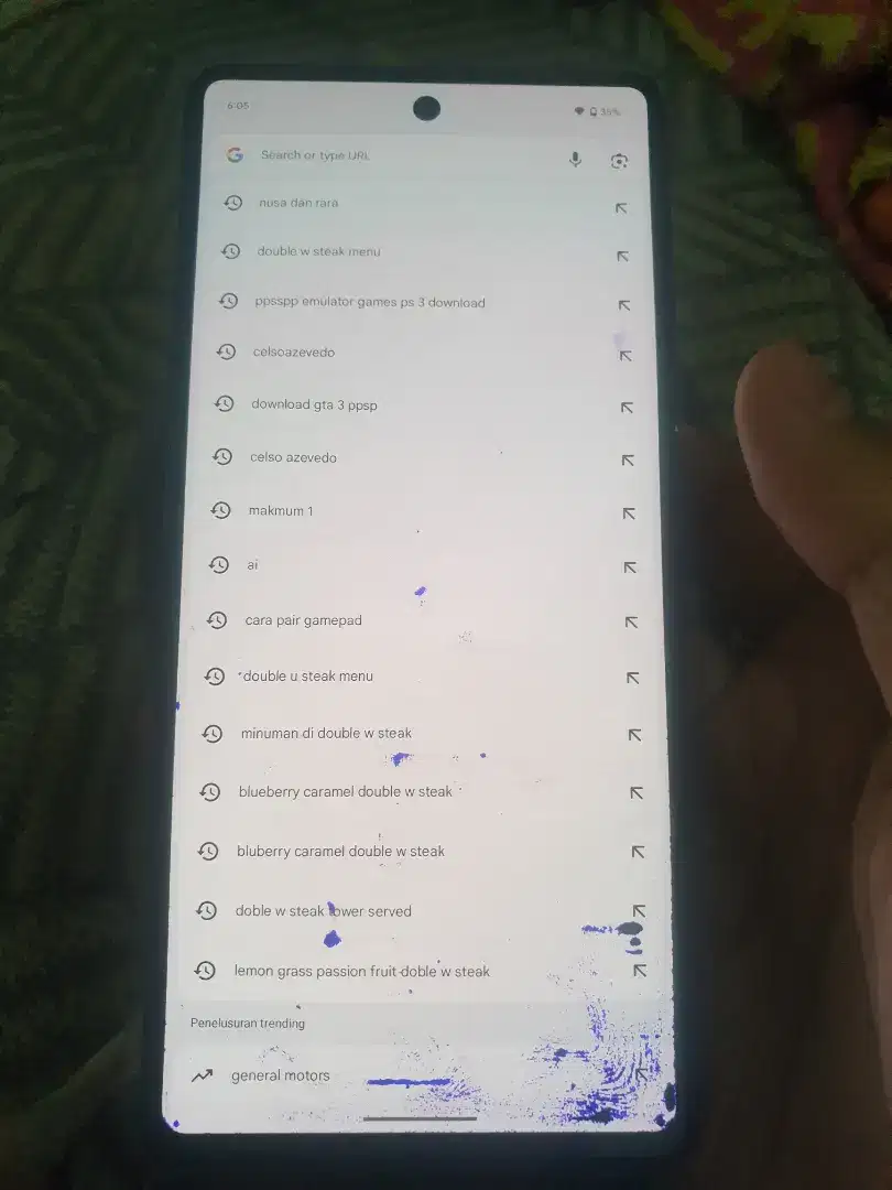Jual Pixel 7, mines layar seperti digambar