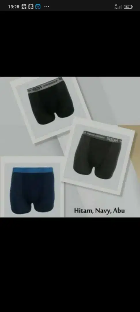 celana dalam boxer sem