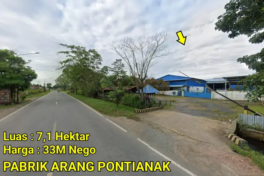 Dijual Pabrik Arang 7,1Ha di PONTIANAK Kalimantan Barat