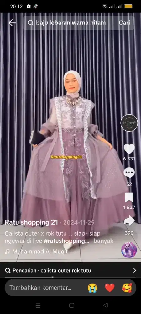 Outer warna mauve ld 115