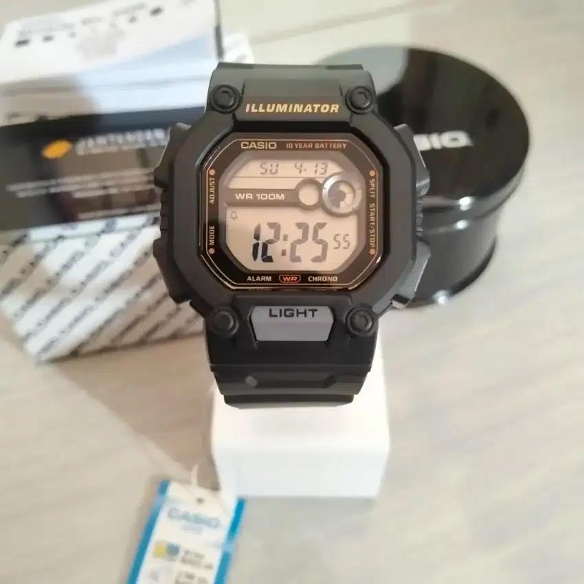 Jam Tangan Casio W-737HX - 1AVDF Illuminator Digital Dial Black