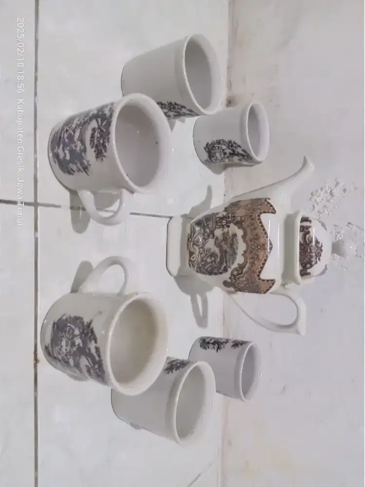 VTG Coffe sett teko porselen