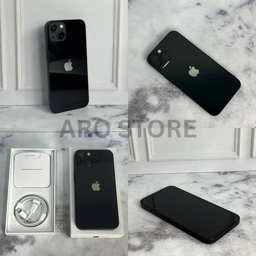 iphone 13 128gb beacukai fullset like new hitam midnight