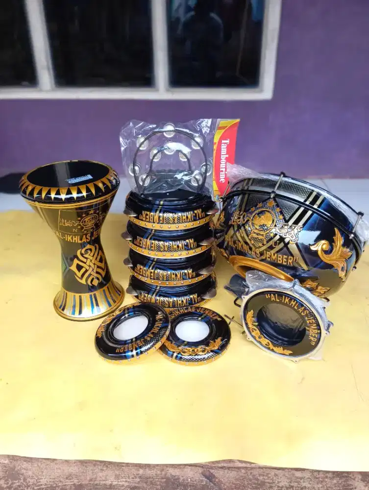 Rebana Hadroh satuset full ukir nama castem