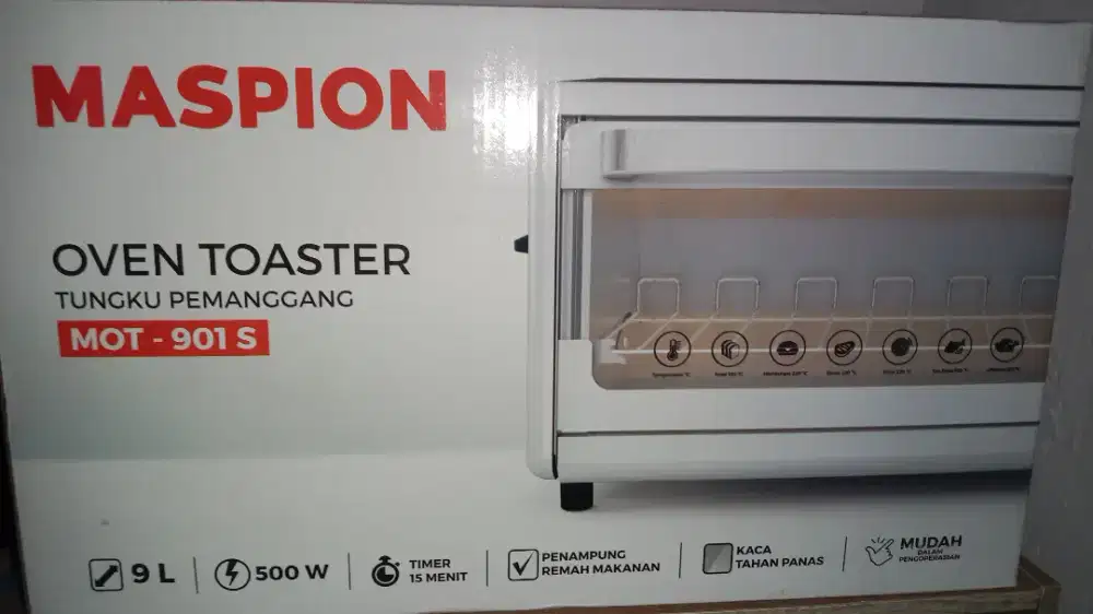 Oven Toaster, merek Maspion (MOT - 901 S), 9 L, masih baru