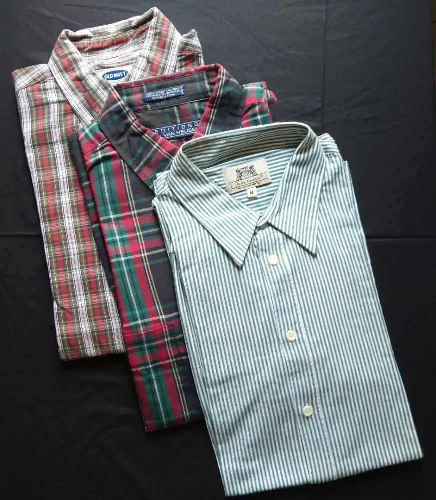 3pcs Paketan Kemeja Branded Murah Old Navy Size L Asia Shirt Preloved