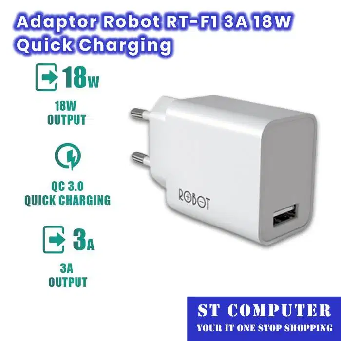 Adaptor Charger Robot RT-F1 3A 18W Quick Charging