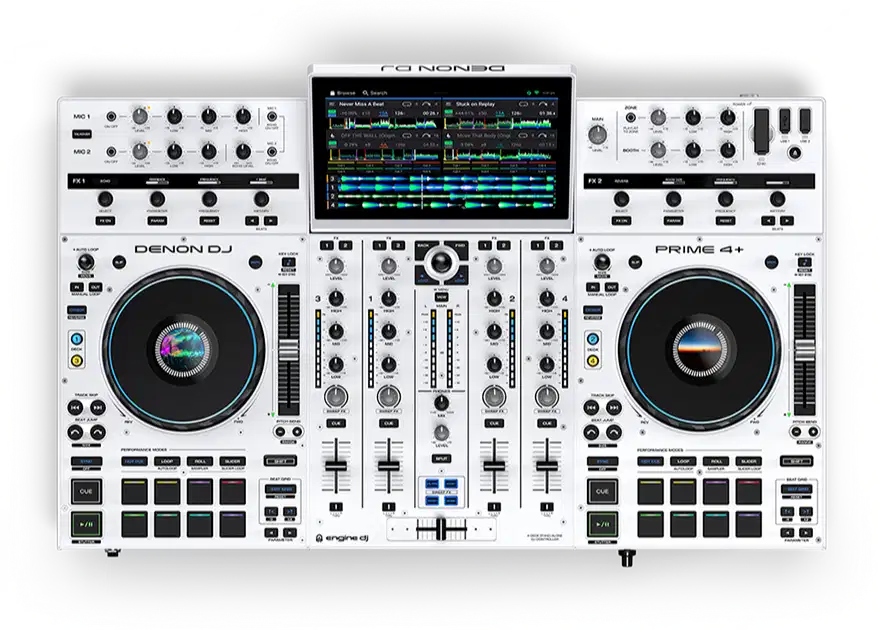READY STOCK DENON DJ Prime 4+ White Special Limited Edition