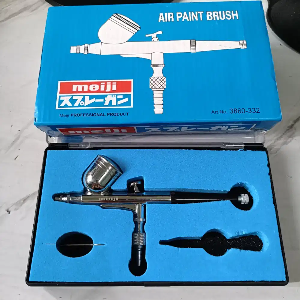 Meiji air paint brush kit spray gun lukis