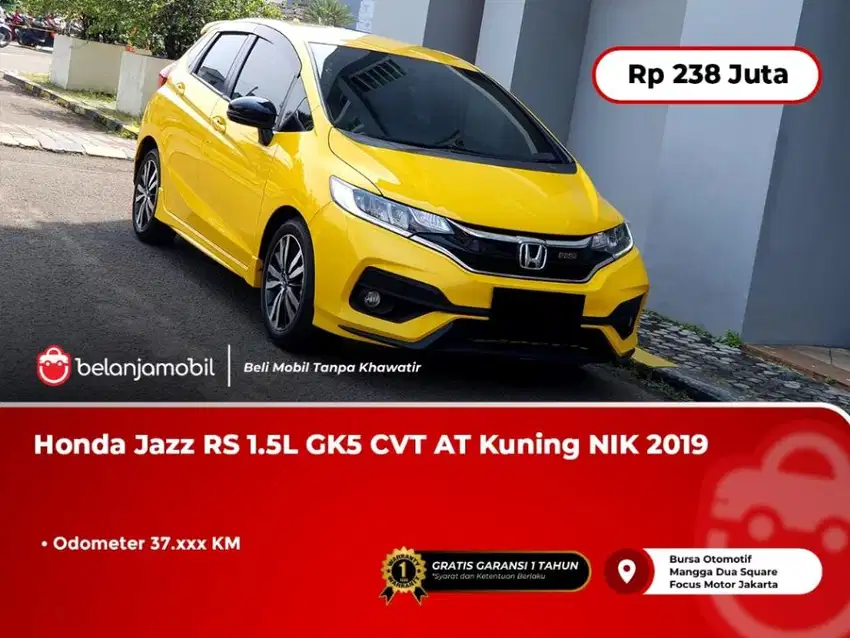 [ LOW KM ] Honda Jazz RS 1.5L GK5 CVT AT Kuning 2019/2020