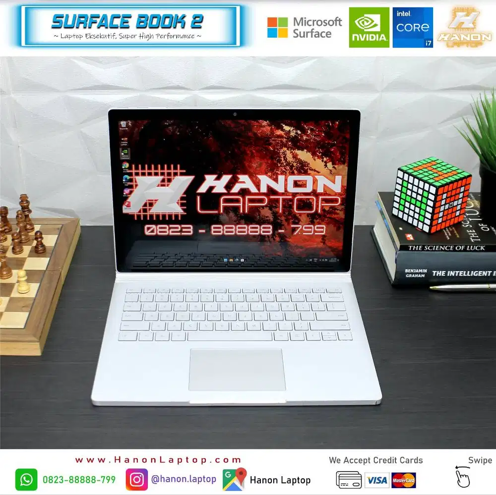Surface Book Flagship 2-in-1 | GTX 1050, SSD 512GB, RAM 16GB, Layar 3K