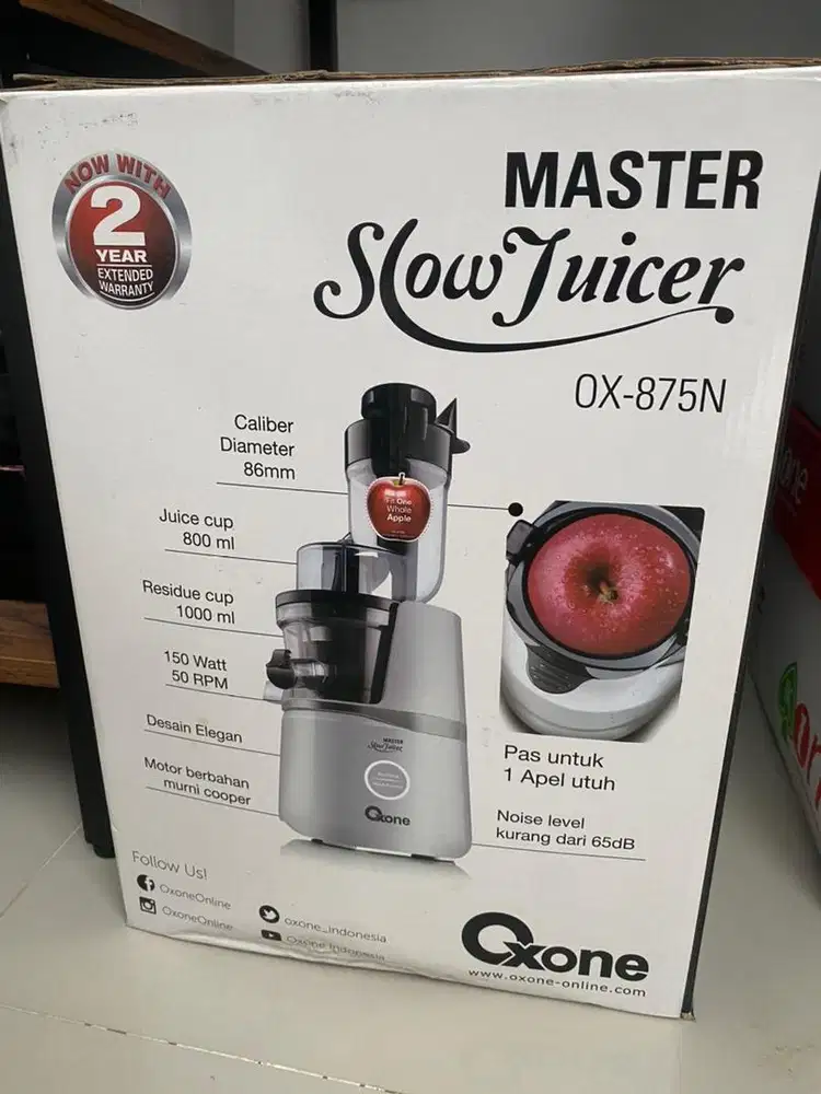 dijual master slow juicer oxone