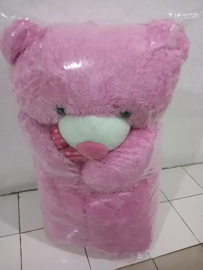 Boneka Beruang Pink Besar (Bekas+Loundry)