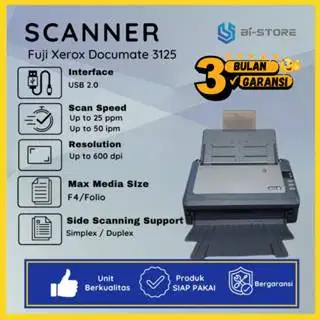 Scanner Folio Xerox Documate 3125 Siap Pakai Hasil Scan Bagus