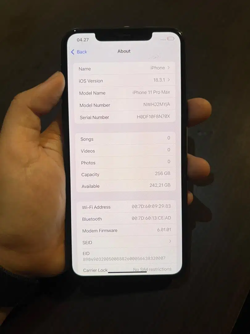 Iphone 11 Pro Max 256 Terdaftar Beacukai