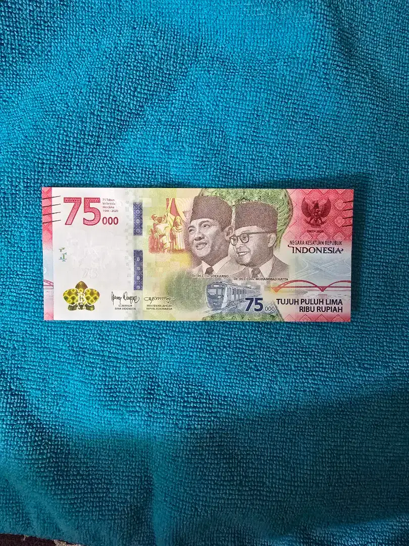 Dijual simpanan Uang pecahan 75 Ribu baru