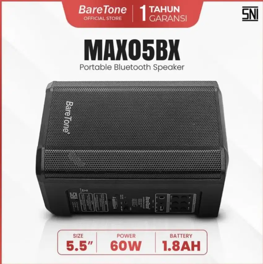 Speaker aktif baretone max05bx 5 inch bluetooth original resmi