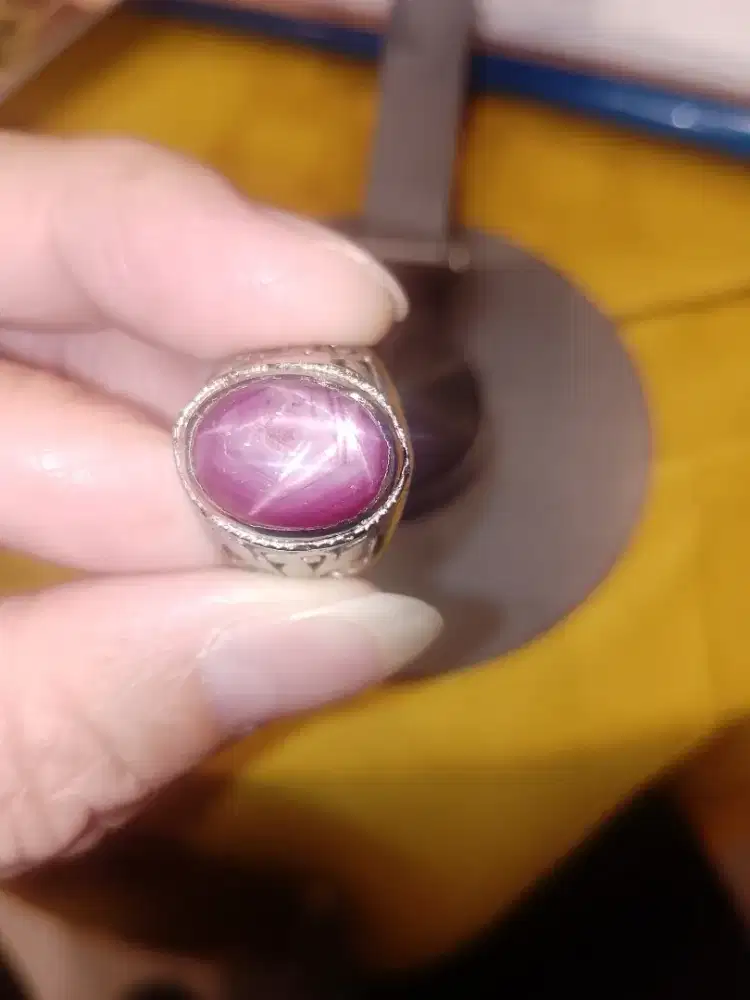 CINCIN BATU RUBY MERAH STER 6 UKURAN JARI 14 MERAH MERONA BIMA SAKTI