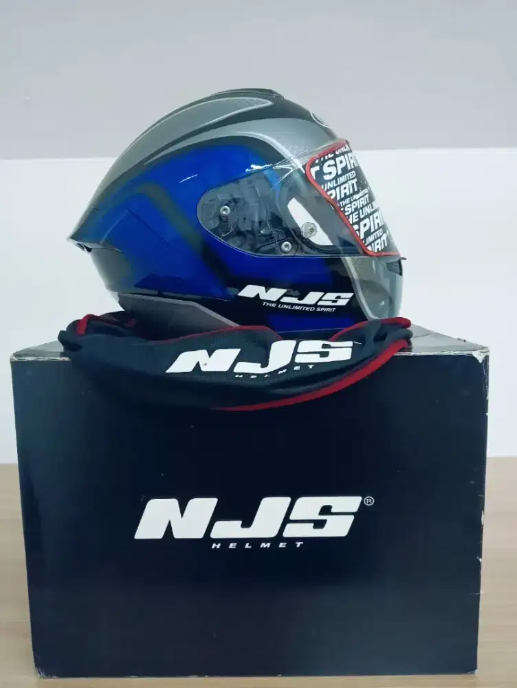 Jual Helm NJS ZX-1 Motif Tricolor Double Visor SIZE S Fit M