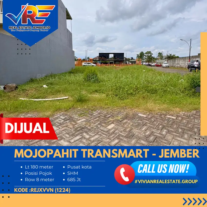 TANAH POSISI POJOK DI MOJOPAHIT TRRANSMART SEMPUSARI JEMBER