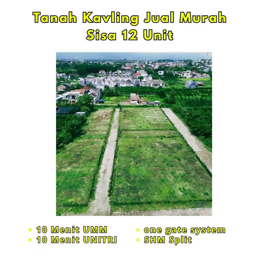 Tanah Kavling Sisa 3 Unit Penghabisan, 10 Menit FK UIN Malang