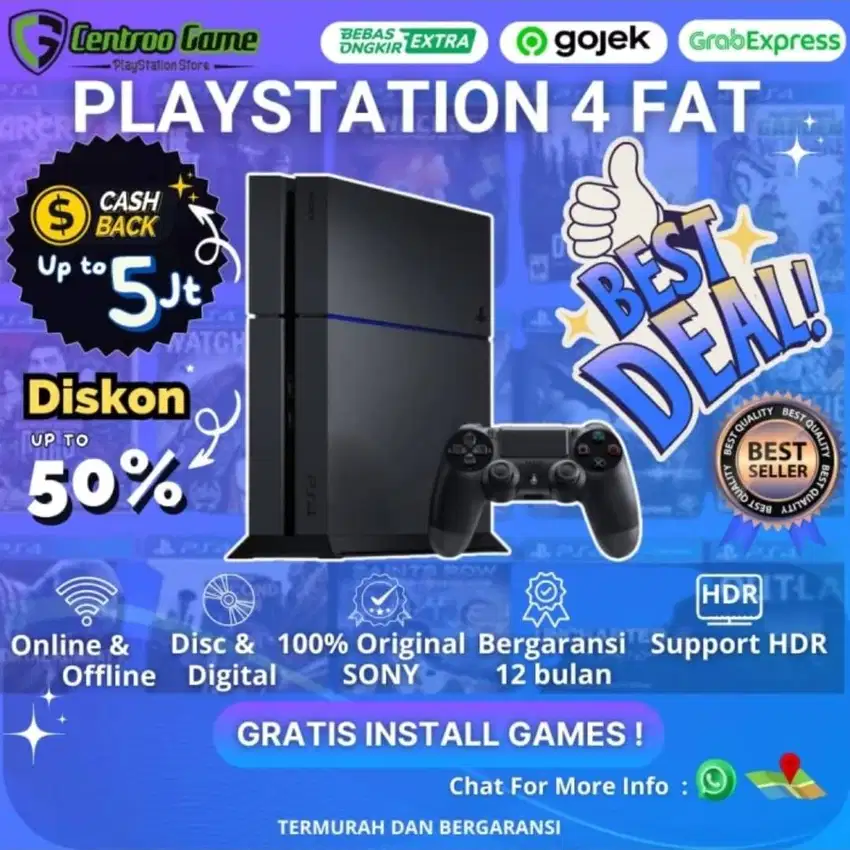 ps4 FAT original/FW 9.00 ready stok di CentrooGames