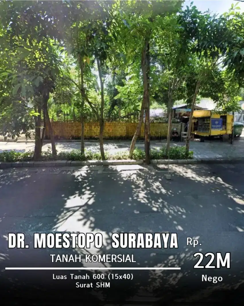 Dijual tanah komersial jl.Prof DR Moestopo letak strategis