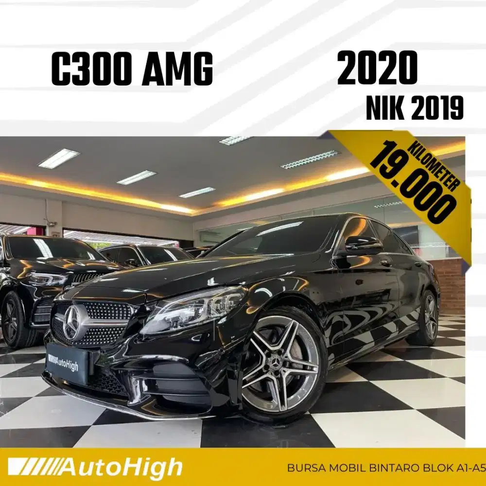 DP10% [Km19.000] C300 AMG 2019 Black Reg 2018 #AUTOHIGH