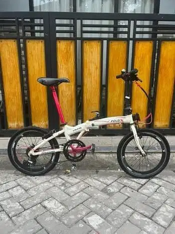 Sepeda Lipat Fold X full upgrade sisa frame saja original