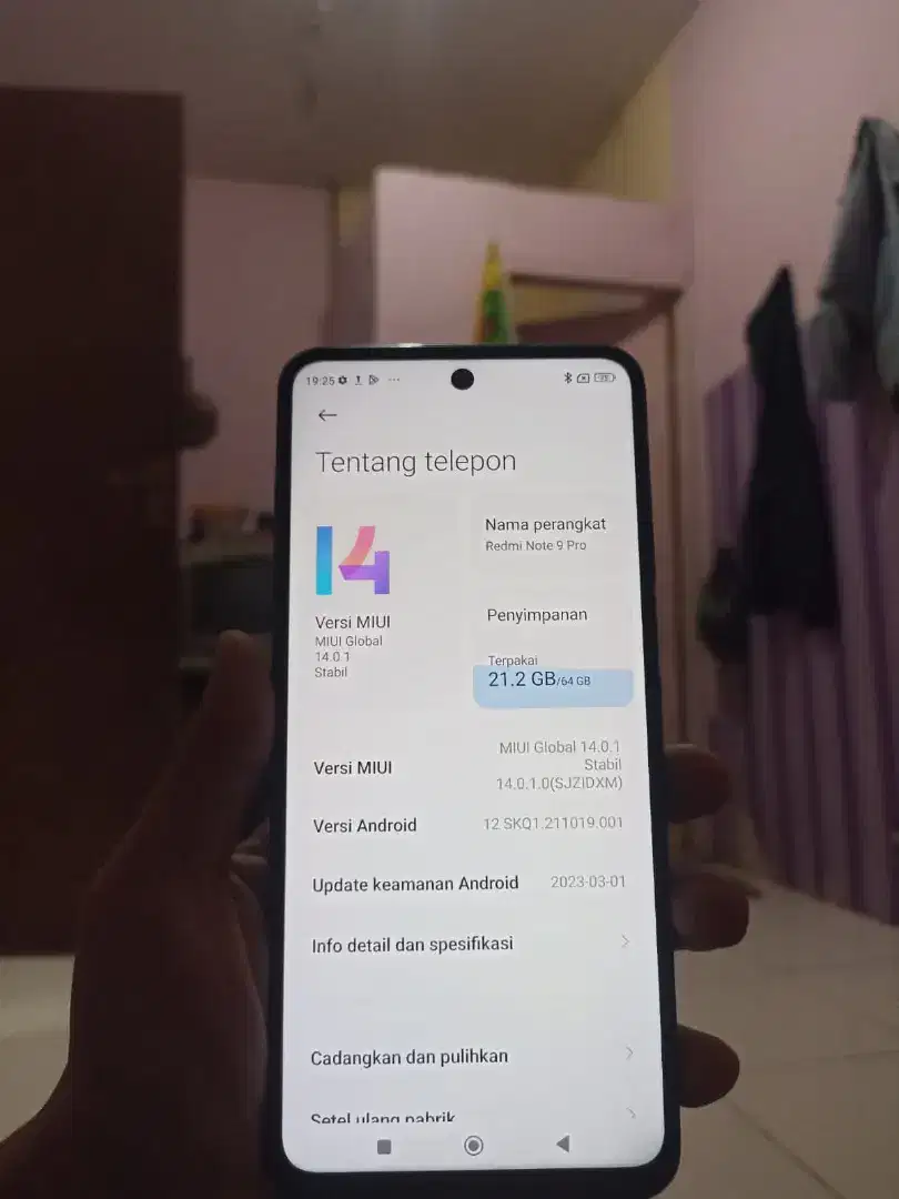 Redmi not 9 pro ram 6/64