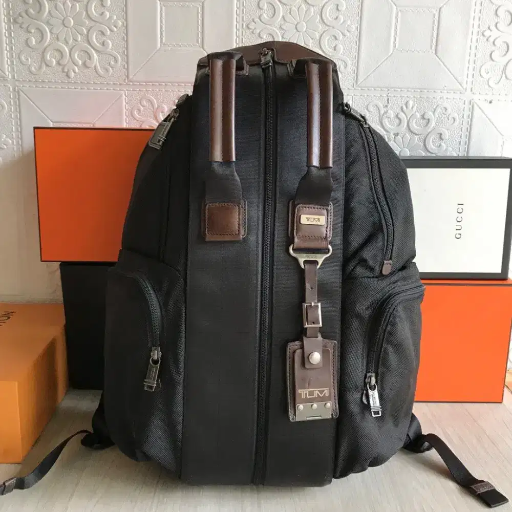 Tumi Alpha Bravo Travis Ridgewood original tas pria backpack tas