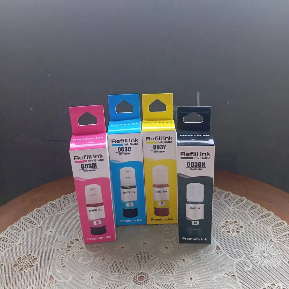 Tinta Printer Isi Ulang Refill Premium Ink Epson 003 70ml 1 set CMYK