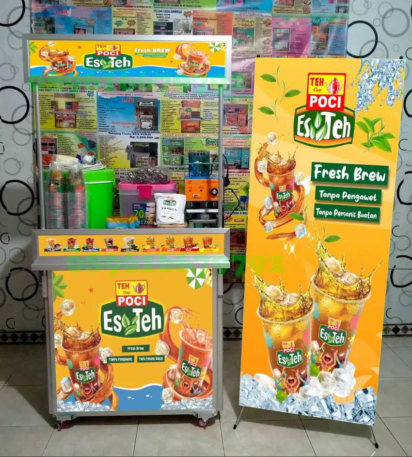 PELUANG USAHA ES TEH POCI JUMBO BOOTH KEKINIAN