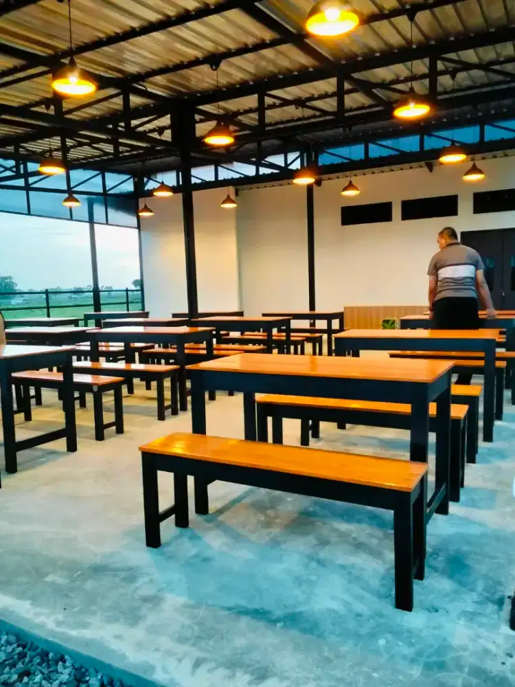 Meja kursi cafe warung promo