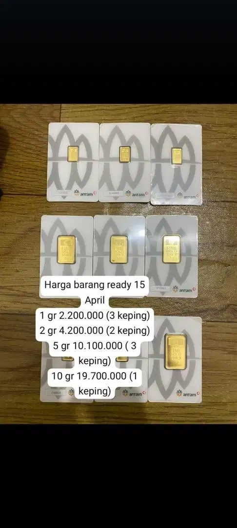 Logam Mulia 1gr,5gr,10gr Certicard Redmark
