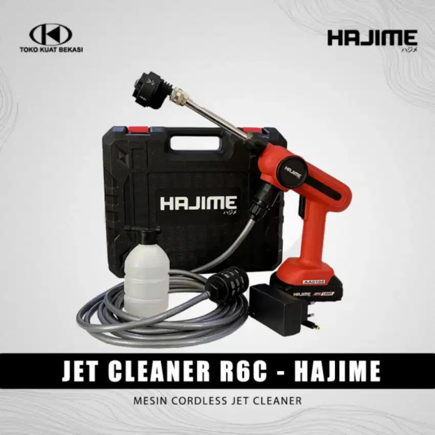 Cordless Jet Cleaner Mesin Cuci Motor Steam AC 1 Baterai HAJIME