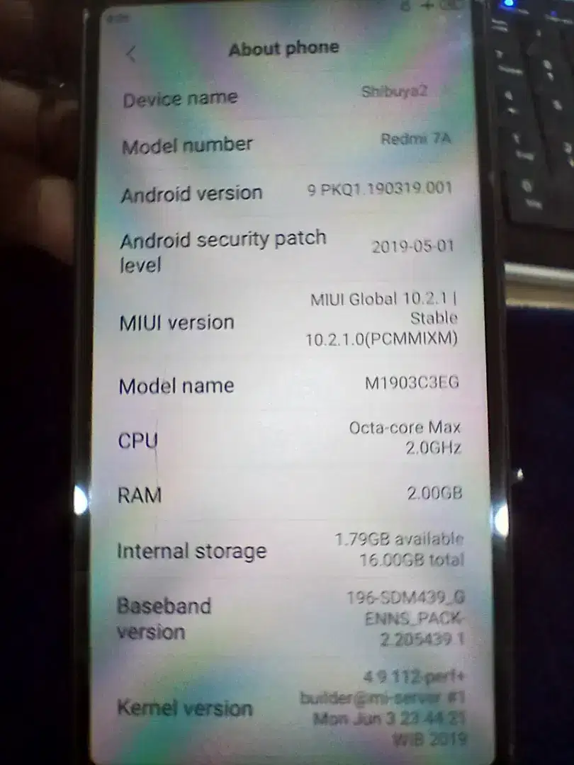 Xiaomi Redmi 7A RAM 2GB / 16 GB. Bukan samsung vivo oppo