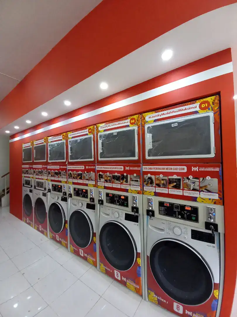 PAKET BISNIS LAUNDRY COIN 5 STACK LENGKAP KOMPLIT